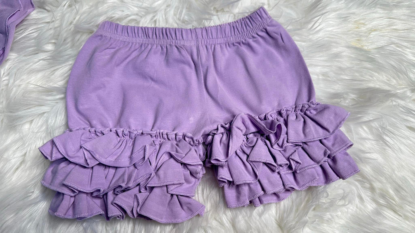 "Lilac Dreams" Ruffled Short Set
