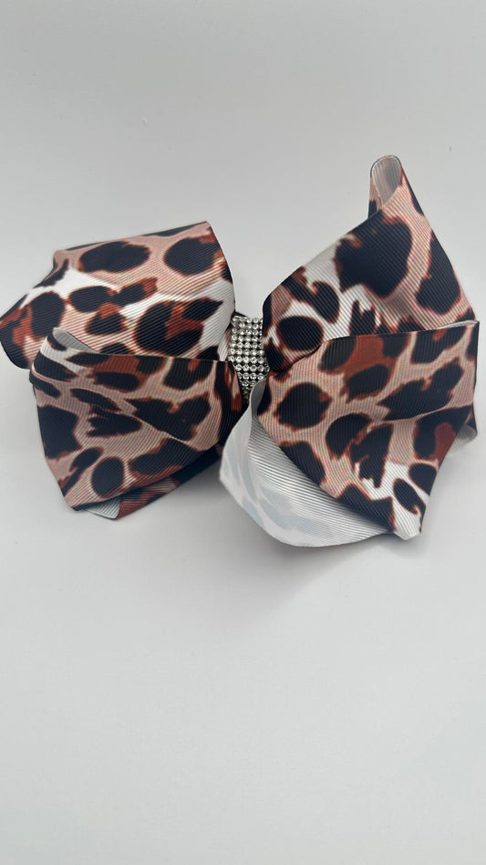 Serape and Leopard Hair Bow