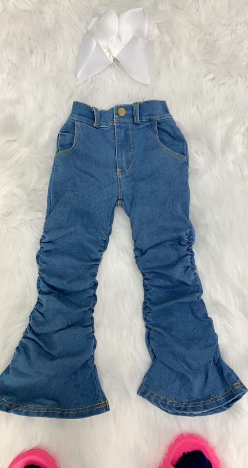 "Scrunchie" Flare Jeans