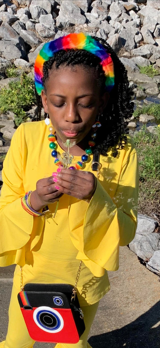 Plush Rainbow Headband