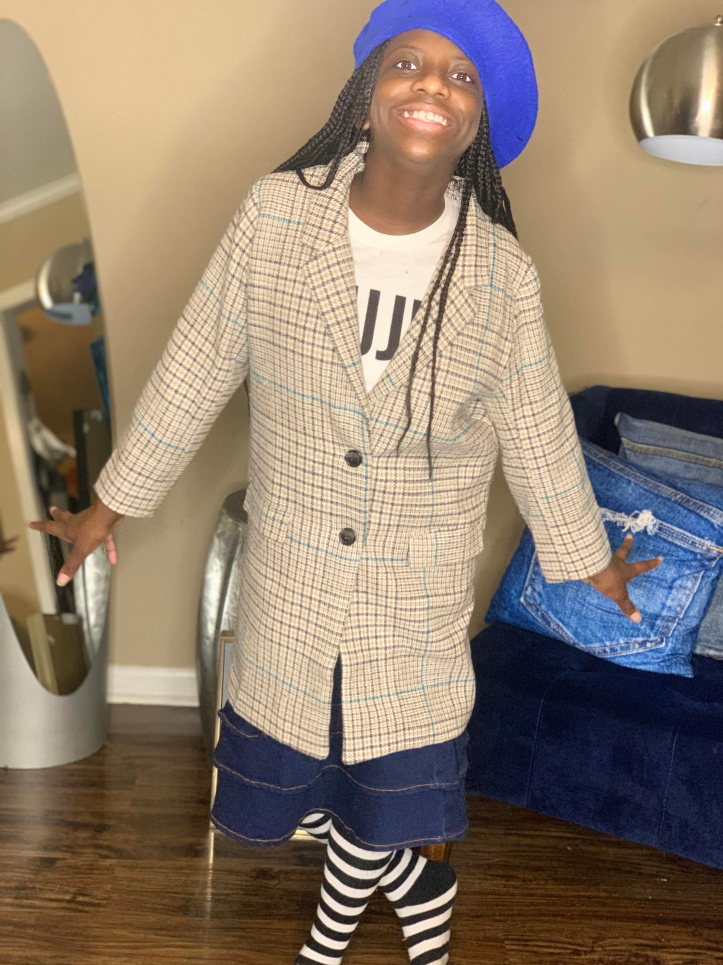 Plaid Pea Coat