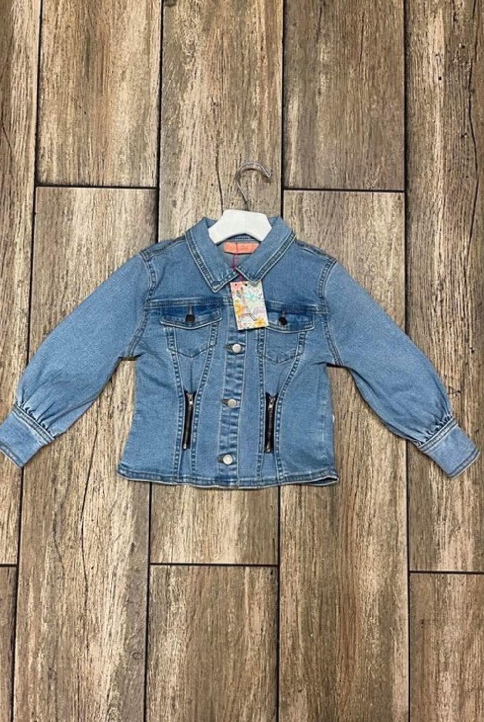 "Going Viral" Emoticon Denim Jacket