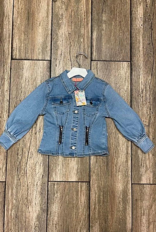 "Going Viral" Emoticon Denim Jacket