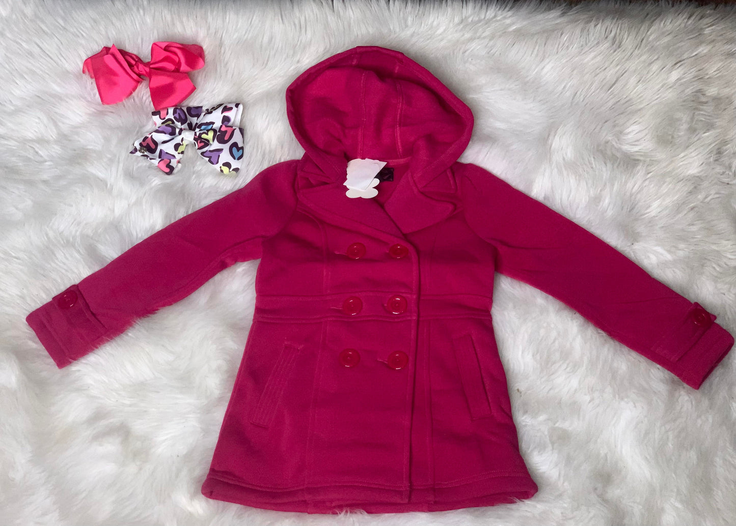 Fushcia Pea Coat