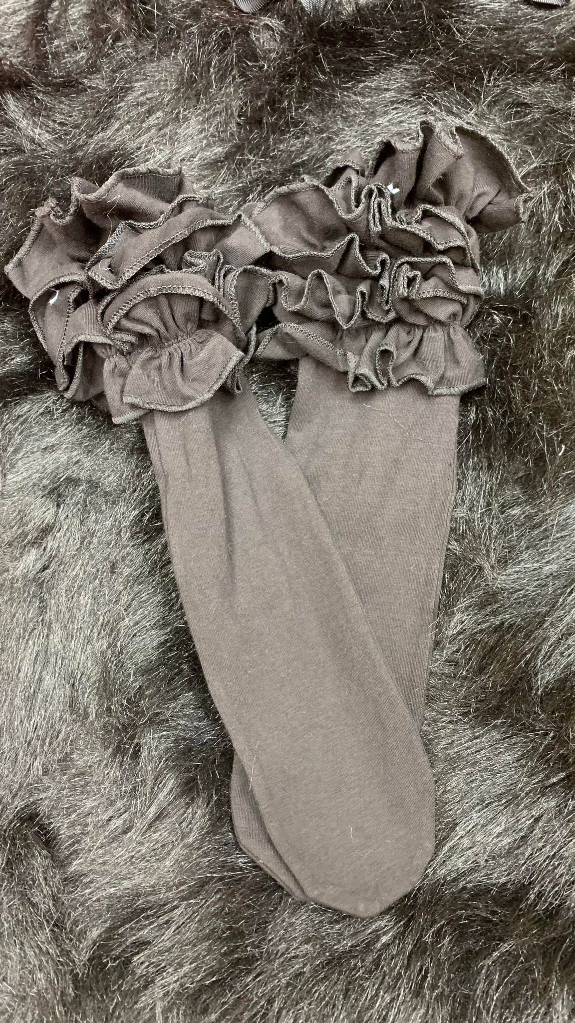 "Frill Talk" Ruffled Slouch Socks - Red