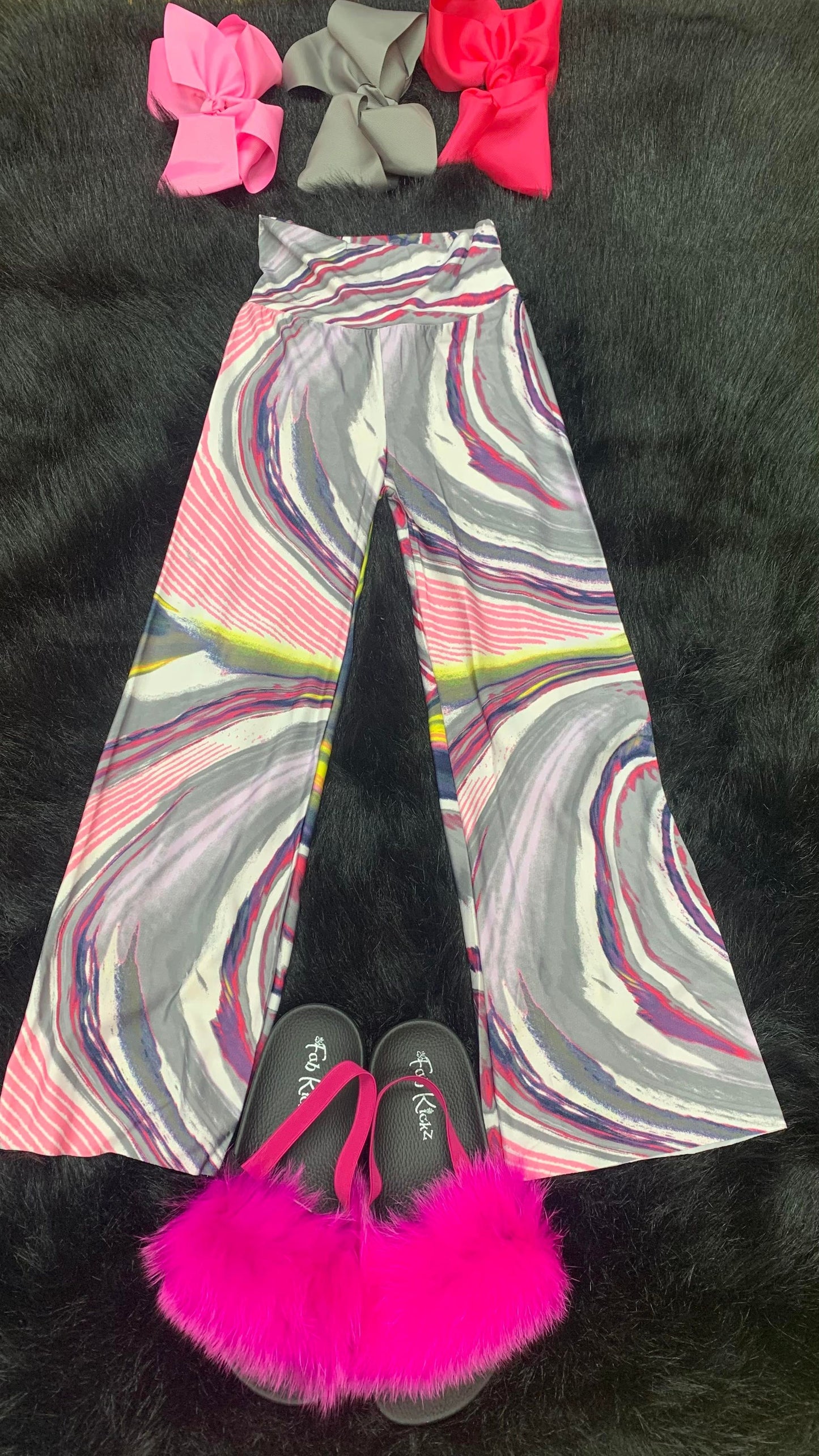 Palazzo Pants - Pink/Zebra