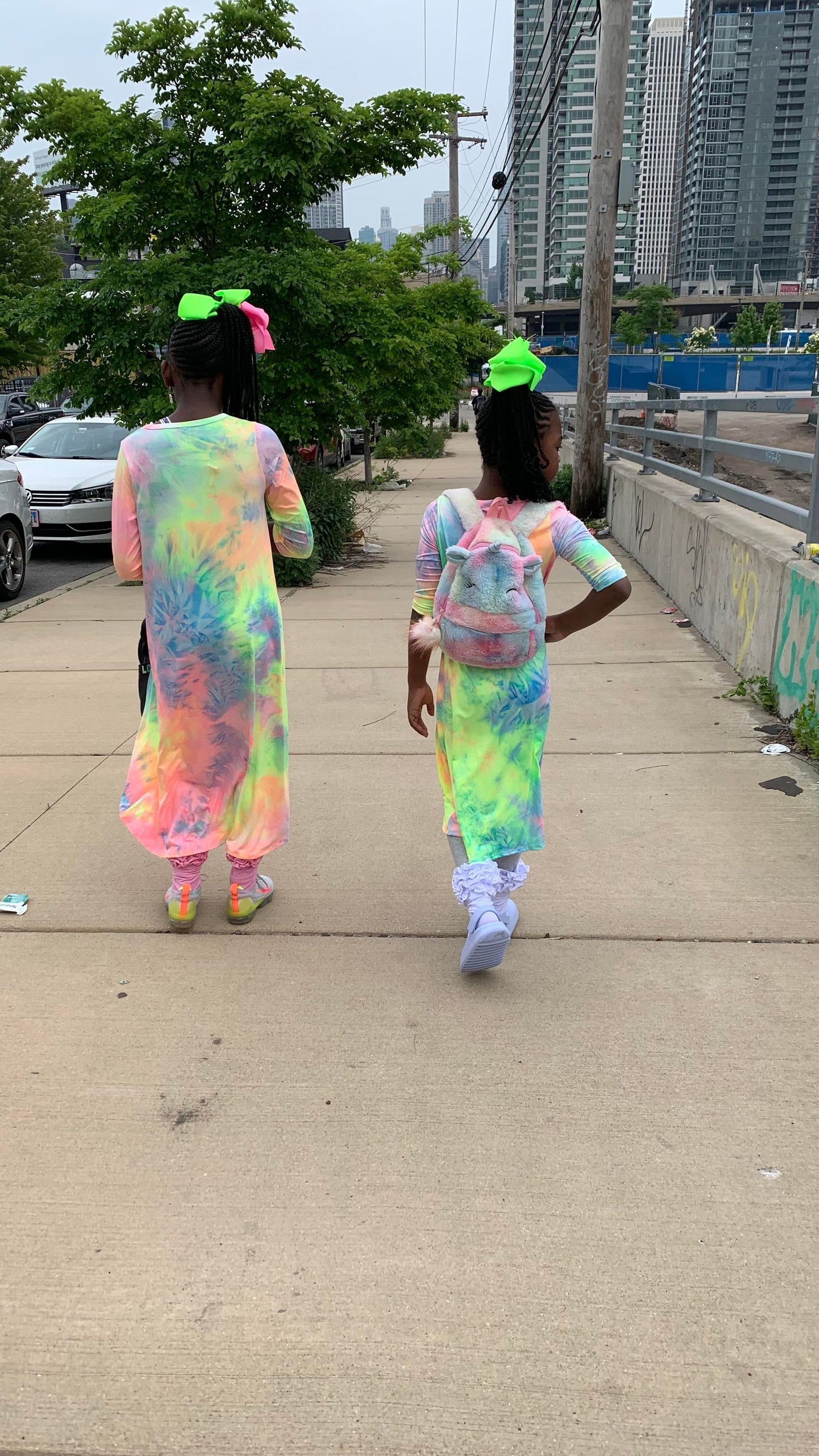 "HI-LLO!" Tie-Dye Dress