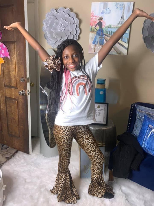 "Le Flare" Leopard Flared Leggings