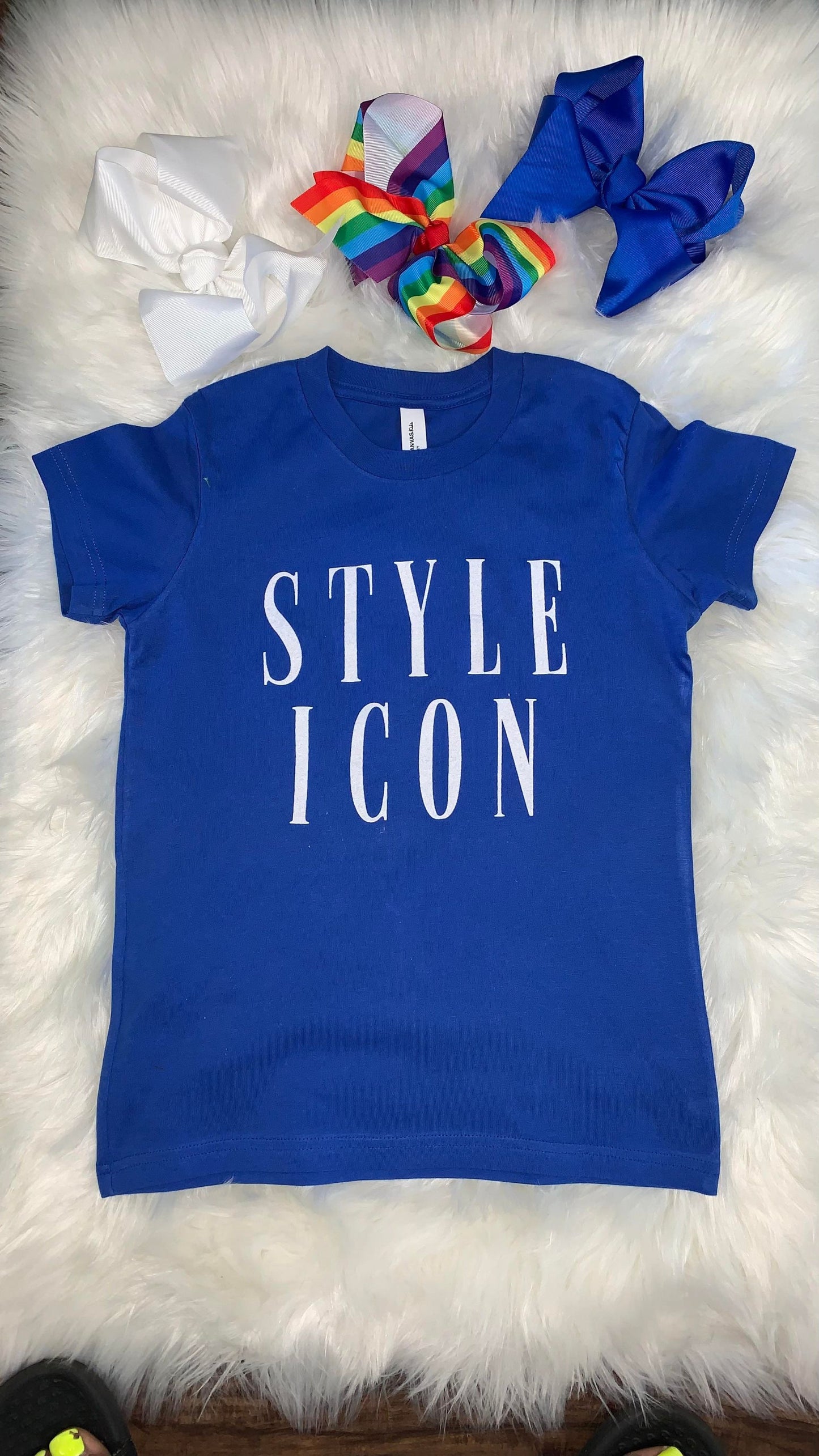 Stye Icon Graphic Tee - Royal Blue