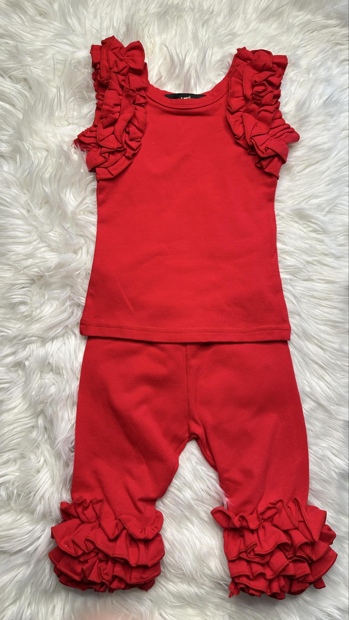 "Frill Talk" Tank and Capri Set