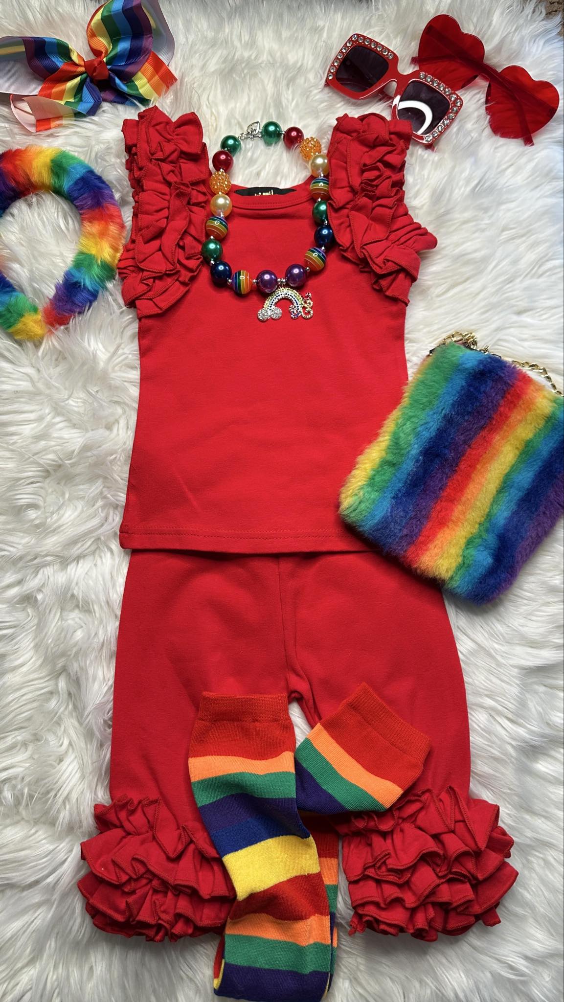 "Frill Talk" Tank and Capri Set