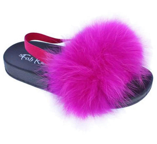 "Fur Real" Sandals - Royal Blue