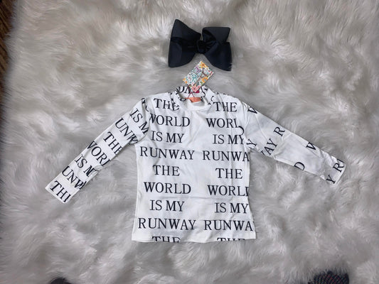 "The World is My Runway" Top