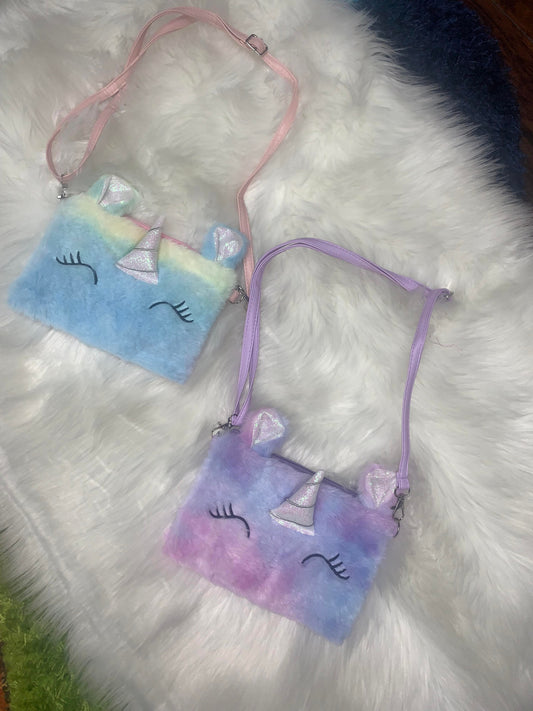"Blushing Unicorn" Purse - Purple