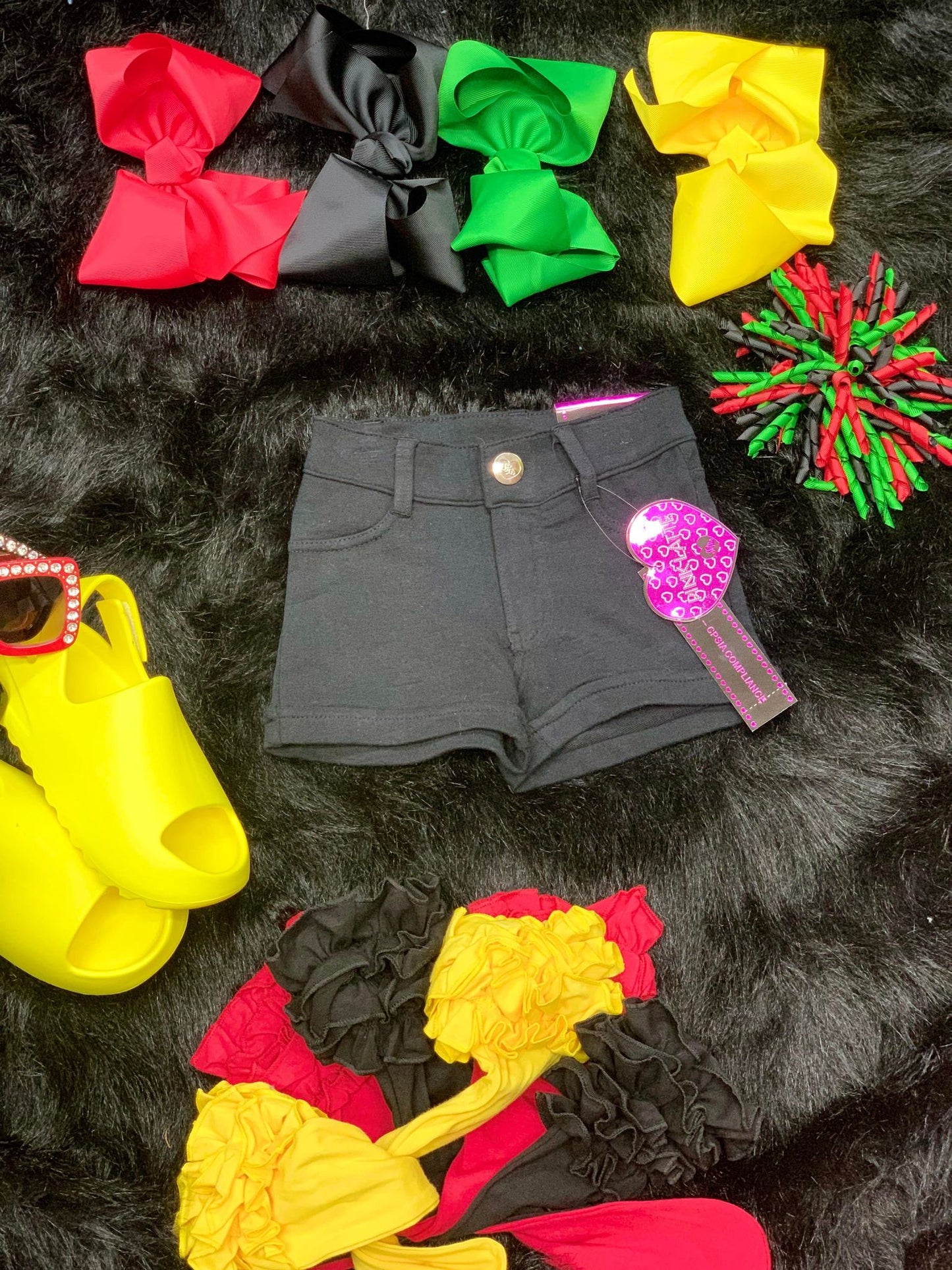 Black Jegging Shorts