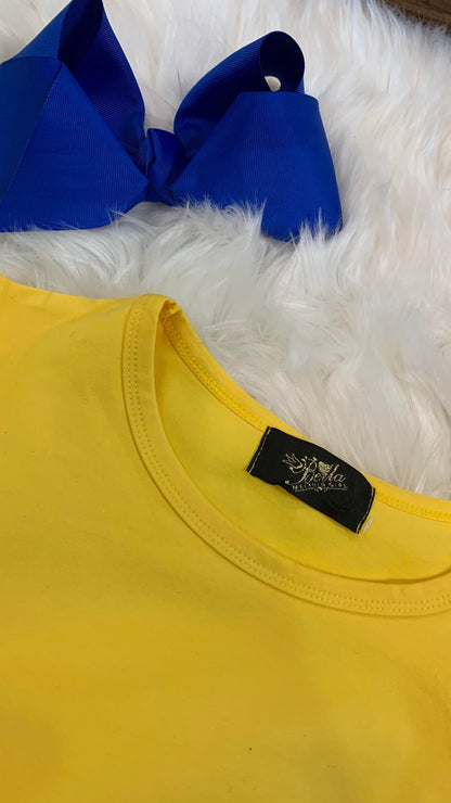 "Go Wave!" Scrunched T-Shirt - Golden/Yellow