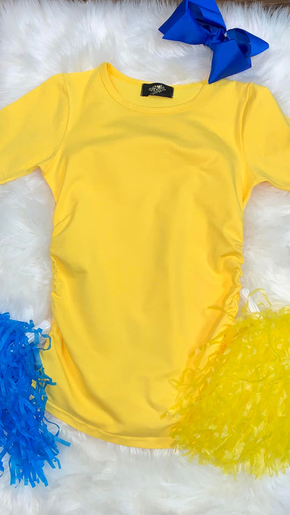 "Go Wave!" Scrunched T-Shirt - Golden/Yellow