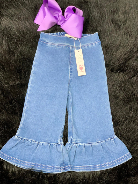 Toddler Ruffled Capri Pants